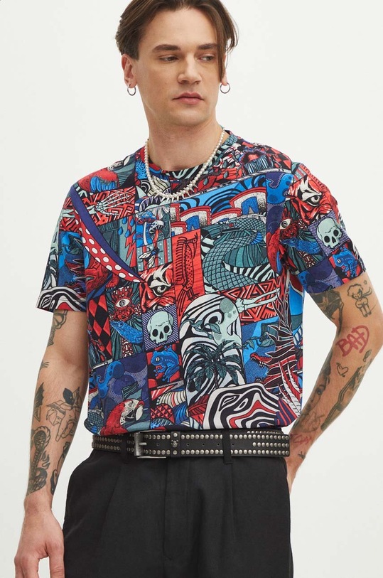 Bavlnené tričko pánske viacfarebná RS24.TSMB28