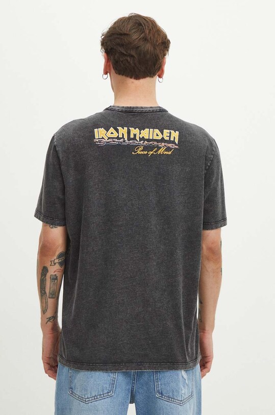 Odzież T-shirt bawełniany męski Iron Maiden kolor szary RS24.TSMB54 szary