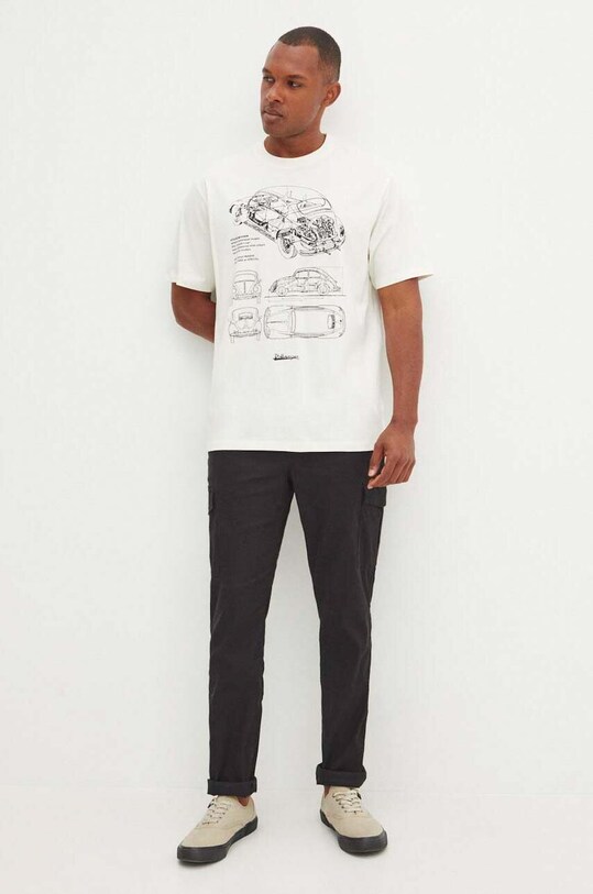 T-shirt bawełniany męski Volkswagen kolor beżowy RS24.TSMC21 beżowy RS24