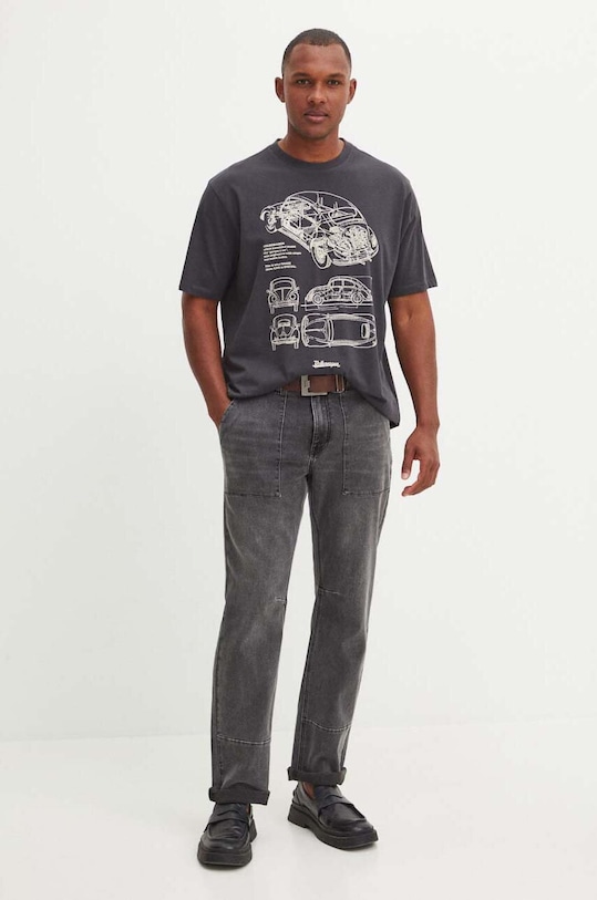 T-shirt bawełniany męski Volkswagen kolor szary RS24.TSMC21 szary RS24