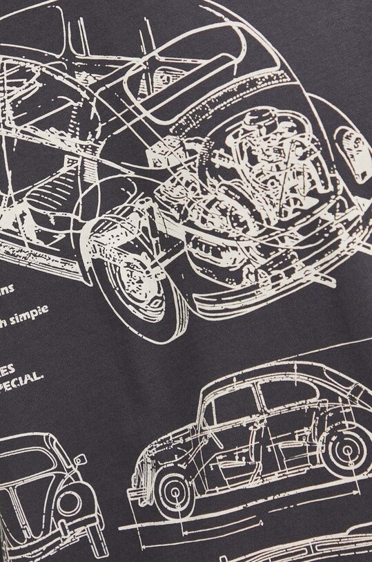 T-shirt bawełniany męski Volkswagen kolor szary RS24.TSMC21 szary