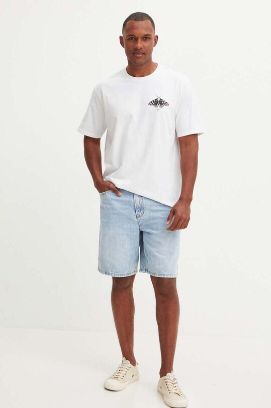 Oblečenie Bavlnené tričko pánske s prímesou elastanu Tattoo Art biela farba RS24.TSMC55 biela