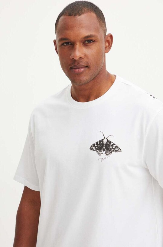 Bavlnené tričko pánske s prímesou elastanu Tattoo Art biela farba RS24.TSMC55 biela