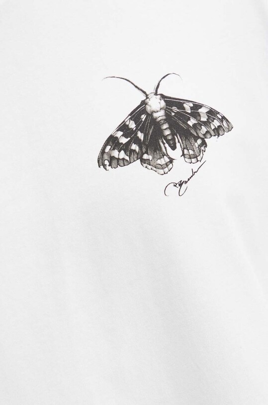 Bavlnené tričko pánske s prímesou elastanu Tattoo Art biela farba RS24.TSMC55