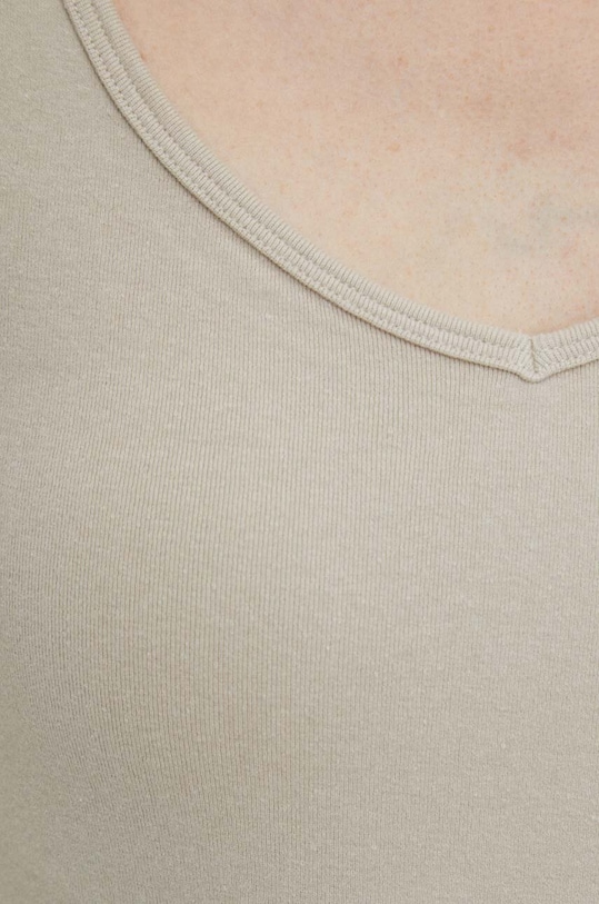 Top dámsky hladký s prímesou elastanu a modalu béžová farba RS24.TTD051 béžová