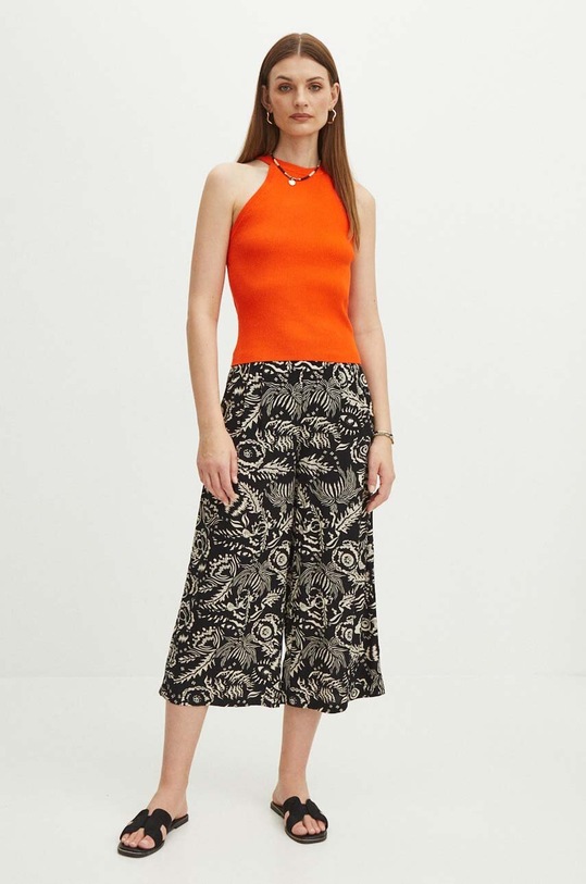 Top damski z dekoltem halter kolor pomarańczowy RS24.TTD900 pomarańczowy RS24