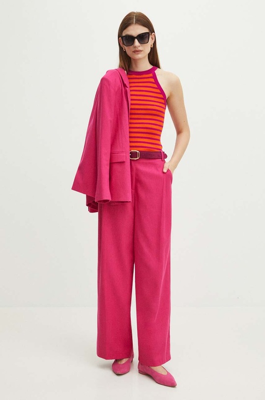 Top damski z dekoltem halter kolor fioletowy RS24.TTD900 fioletowy RS24