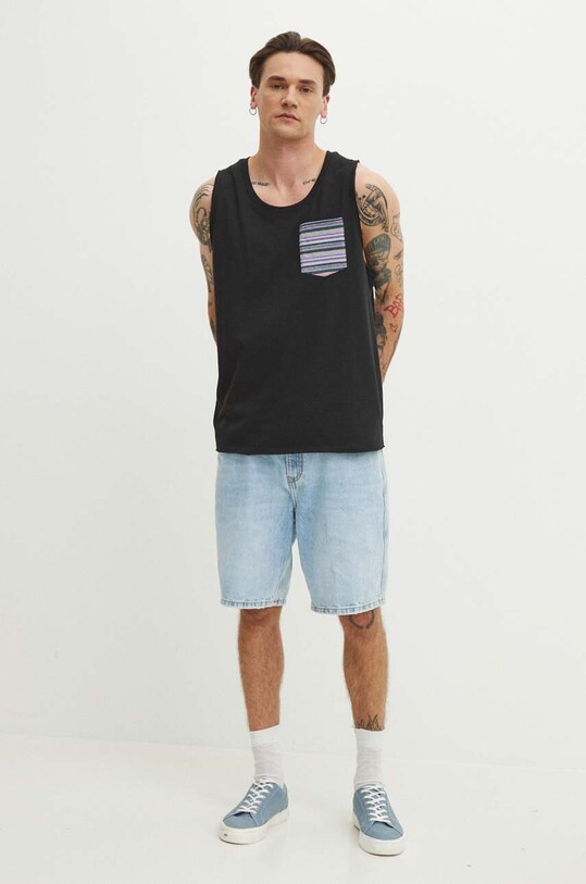 Medicine top din bumbac RS24.TTMB27 negru RS24
