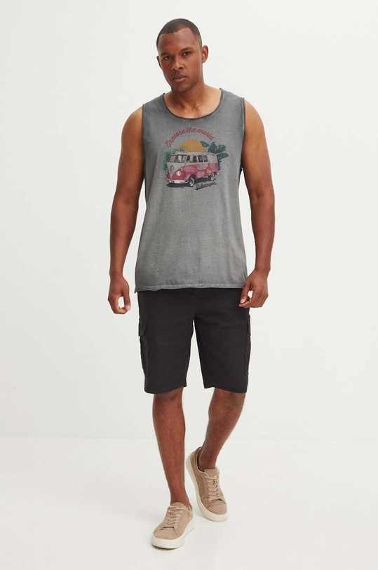 T-shirt bawełniany męski Volkswagen kolor szary RS24.TTMC20 szary RS24