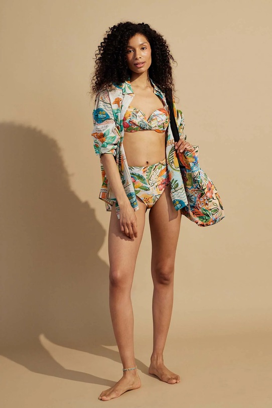 Bransoletka na kostkę damska z kamieniami naturalnymi kolor złoty RS25.ABD700 złoty