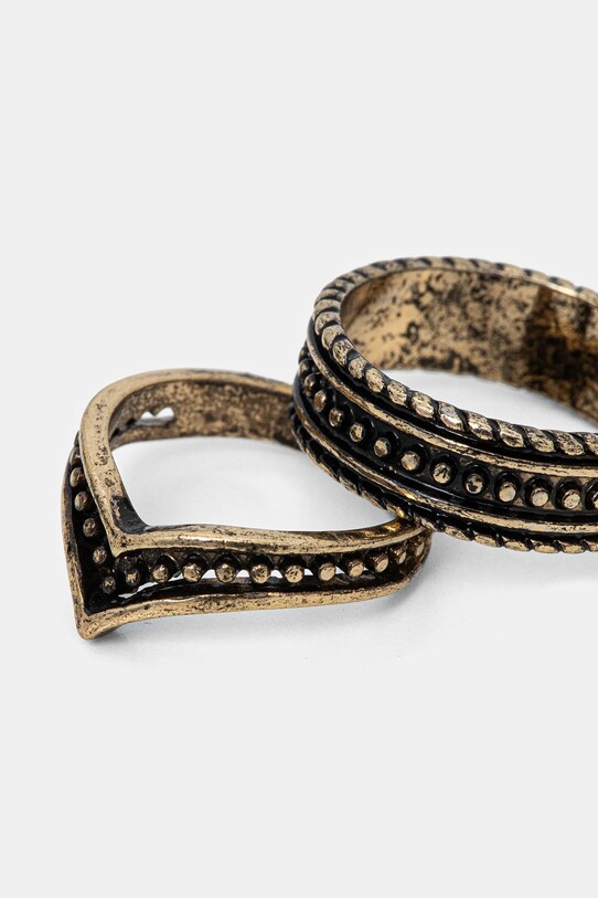 Prstienky dámske s ozdobnými prvkami (5-pack) zlatá farba RS25.AKD106 zlatá RS25