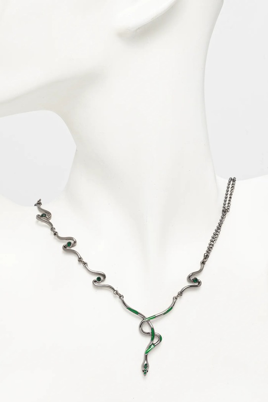 Doplnky Náhrdelník dámsky s ozdobnými prvkami čierna farba RS25.ASD501 čierna