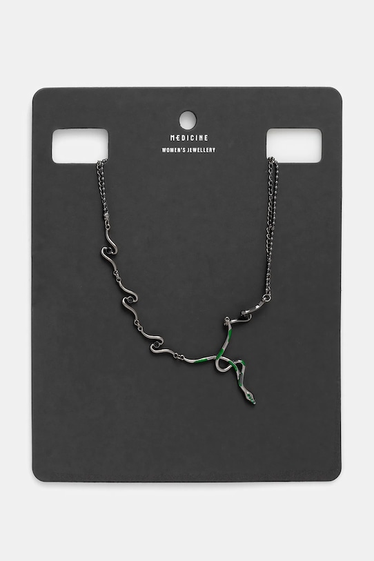 Náhrdelník dámsky s ozdobnými prvkami čierna farba čierna RS25.ASD501