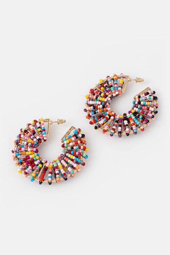 Kolczyki damskie z koralikami kolor multicolor multicolor RS25.AUD901