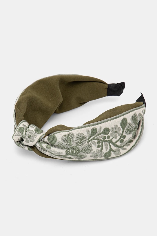 Opaska do włosów damska wzorzysta kolor zielony zielony RS25.AWD803