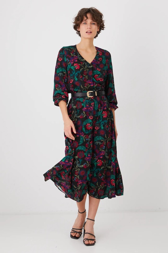 Bluzka damska z wiskozy wzorzysta kolor multicolor RS25.BDD030 multicolor RS25