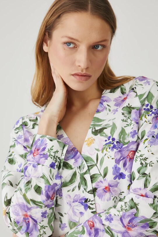 Medicine bluza din amestec de in bej RS25.BDD070