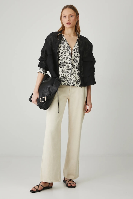 Halenka s lněnou směsí Medicine RS25.BDD070 béžová RS25