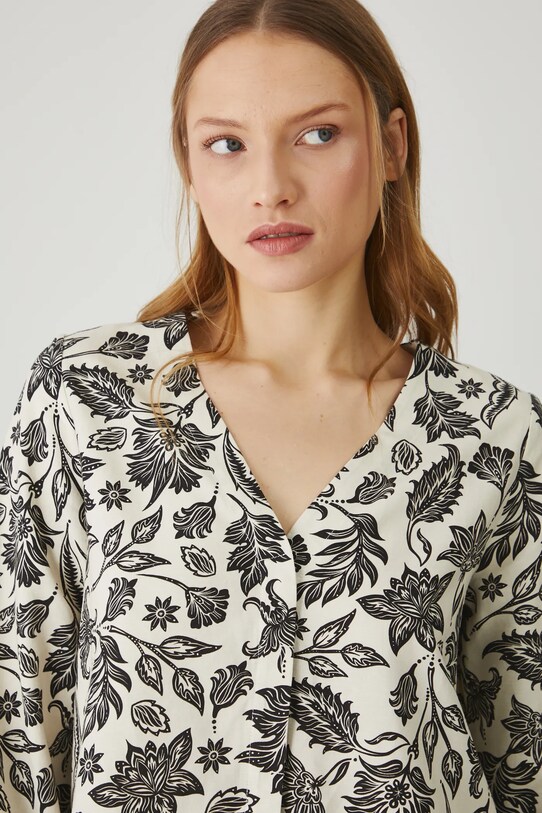 Medicine bluza din amestec de in bej RS25.BDD070