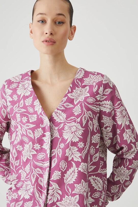 Medicine bluza din amestec de in roz RS25.BDD070