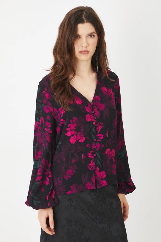 Medicine bluza flori negru RS25.BDD105