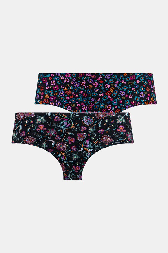 Figi damskie brazilian wzorzyste (2-pack) kolor multicolor dzianina multicolor RS25.BID704
