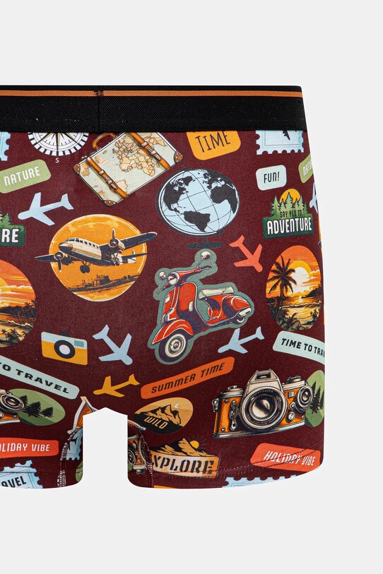 Bokserki bawełniane męskie z elastanem wzorzyste (2-pack) kolor multicolor multicolor RS25.BIM704