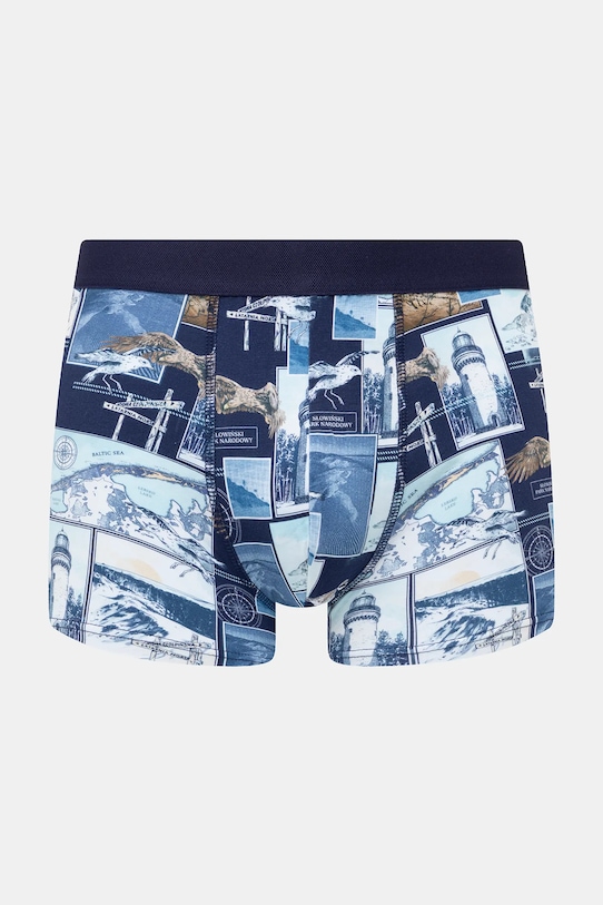 Bokserki bawełniane męskie z elastanem z kolekcji Medicine x Słowiński Park Narodowy (2-pack) kolor multicolor RS25.BIMA50 multicolor RS25