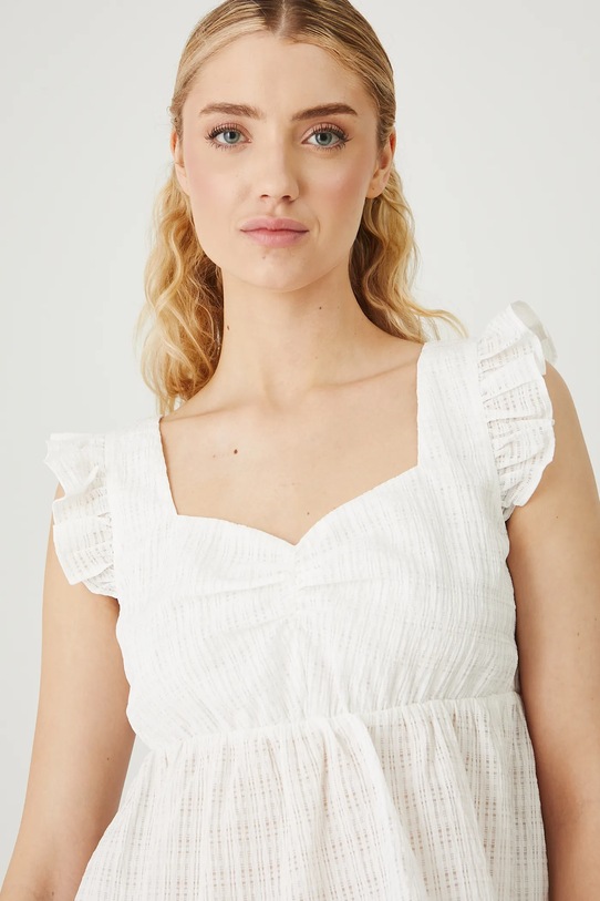 Halenka dámská s ozdobnými volánky bílá RS25.BKD907