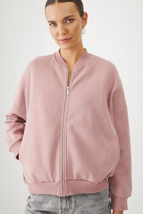 Bluza damska gładka kolor różowy różowy RS25.BLD030