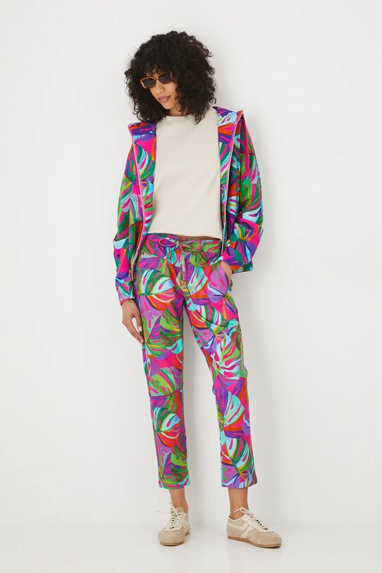 Bluza bawełniana damska z kapturem wzorzysta kolor multicolor RS25.BLD090 multicolor RS25