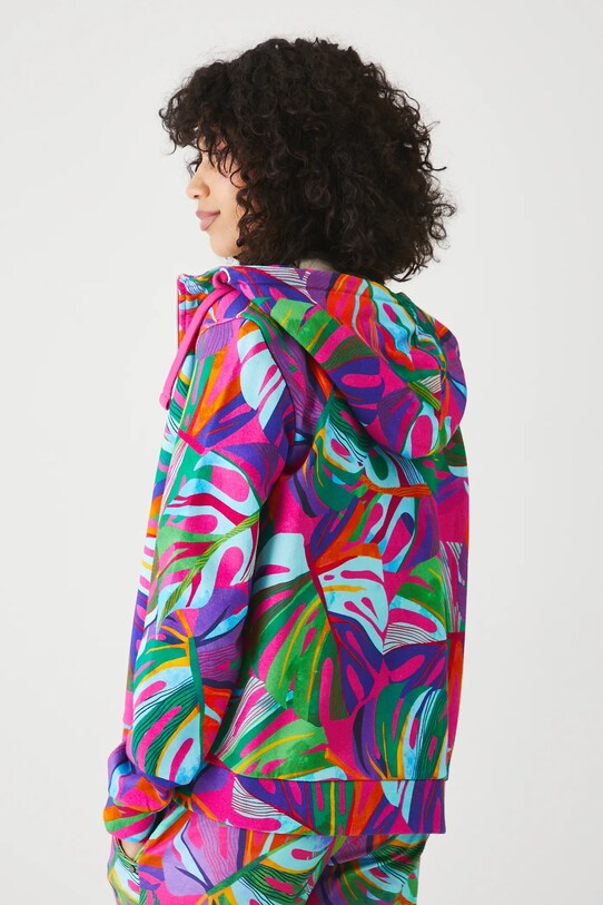 Odzież Bluza bawełniana damska z kapturem wzorzysta kolor multicolor RS25.BLD090 multicolor
