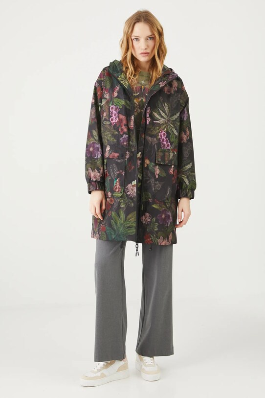 Bluza bawełniana damska z nadrukiem kolor zielony RS25.BLD402 zielony RS25