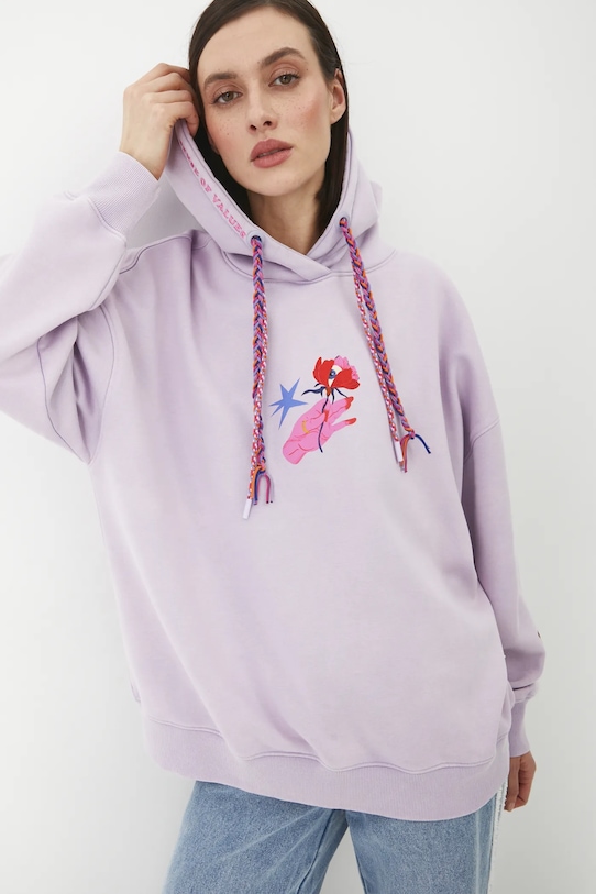 Bluza damska by Patrycja Niewiadomska, Sense of Values kolor fioletowy RS25.BLD650 fioletowy RS25