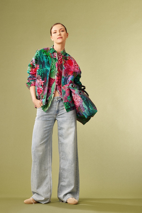 Bluza damska by Justyna Stoszek – Forest Forever, Sense of Values kolor zielony wzorzyste zielony RS25.BLD651