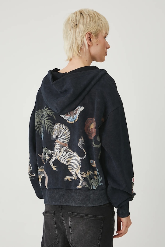 Odzież Bluza bawełniana damska z nadrukami kolor szary RS25.BLD801 szary