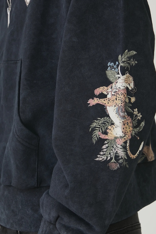 Bluza bawełniana damska z nadrukami kolor szary RS25.BLD801 szary