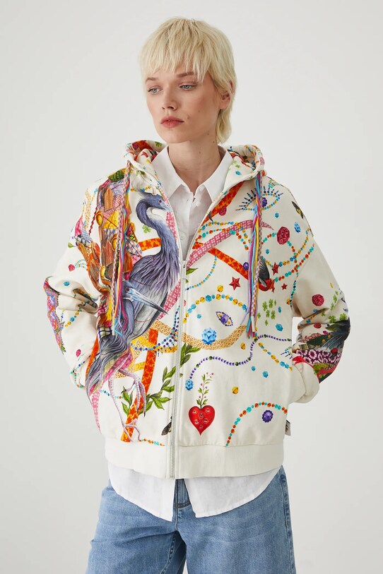 Medicine hanorac de bumbac RS25.BLD851 bej RS25