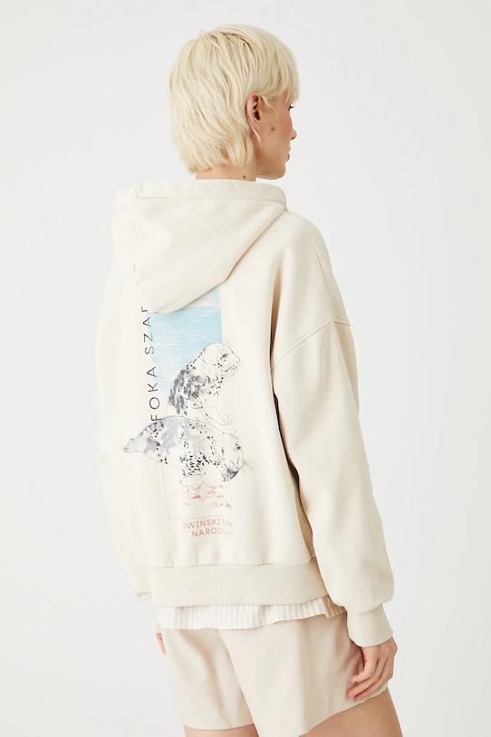 Bluza damska z kolekcji Medicine x Słowiński Park Narodowy kolor beżowy beżowy RS25.BLDA50