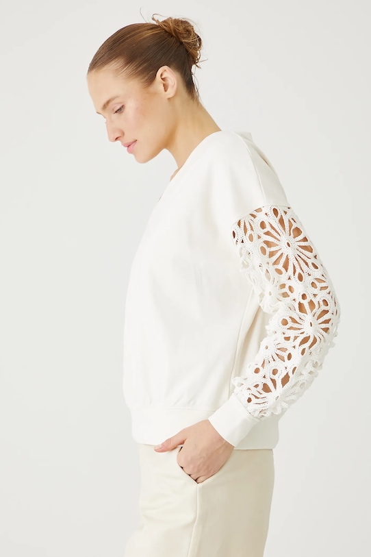 Bluza damska interlock kolor beżowy z elastanem beżowy RS25.BLDB01