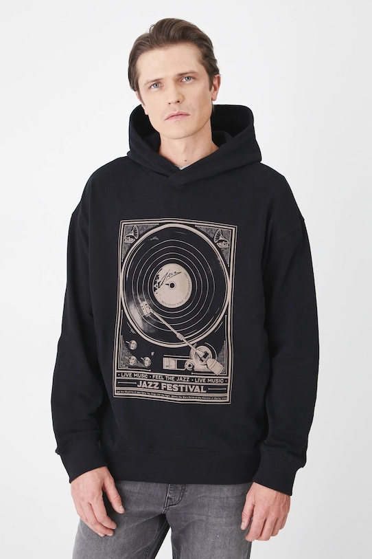 Μπλούζα Medicine με κουκούλα μαύρο RS25.BLM106