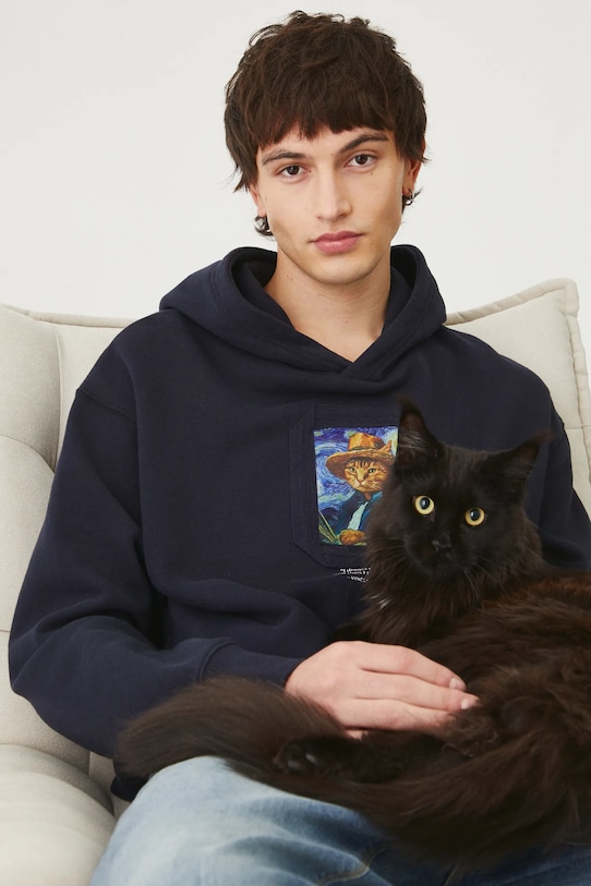 Μπλούζα Medicine με κουκούλα σκούρο μπλε RS25.BLM306