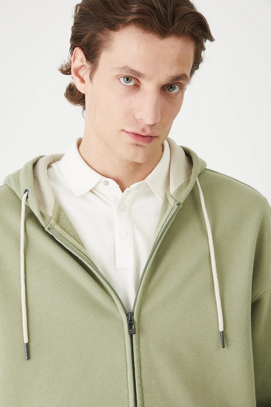 Bluza bawełniana męska z kolekcji Medicine x Słowiński Park Narodowy kolor zielony RS25.BLM505 zielony