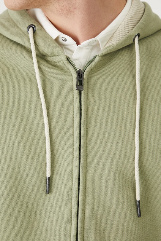 Bluza bawełniana męska z kolekcji Medicine x Słowiński Park Narodowy kolor zielony RS25.BLM505