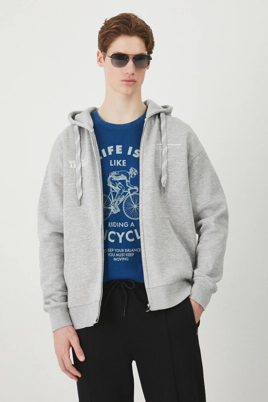 Medicine bluza z kapturem szary RS25.BLM603