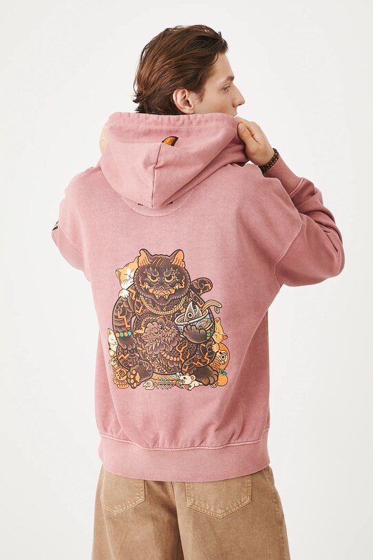 Bluza bawełniana męska Tattoo Art by Boren Huang – Horiren 彫壬 różowy RS25.BLMC20