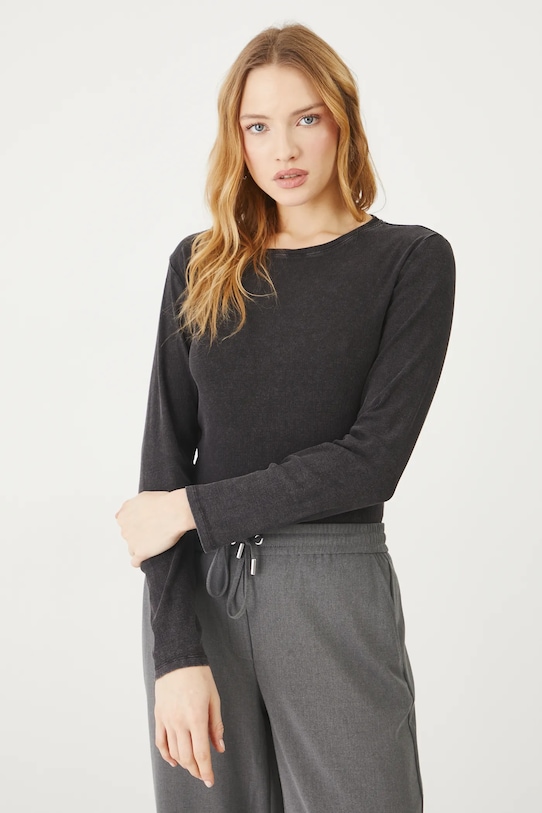 Блуза с дълги ръкави Medicine вталена сив RS25.BUD040