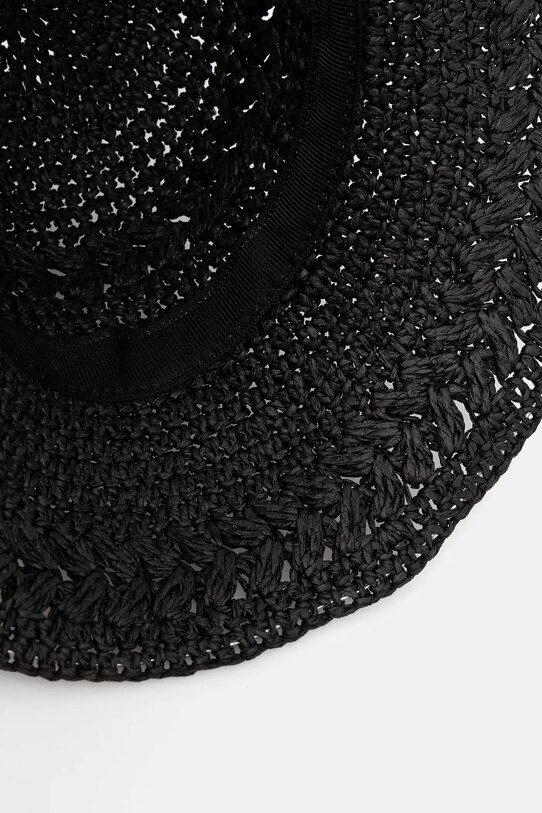 Klobúk dámsky handmade pletené čierna farba RS25.CAD704 čierna