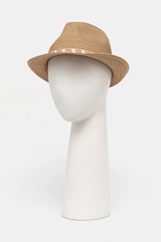 Kapelusz męski z ozdobną aplikacją kolor beżowy RS25.CAM900 beżowy RS25