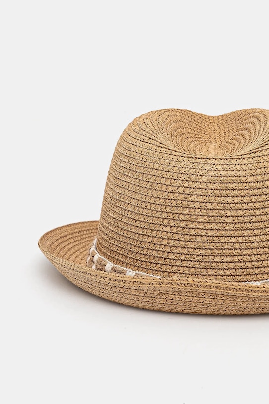 Kapelusz męski z ozdobną aplikacją kolor beżowy RS25.CAM900 beżowy